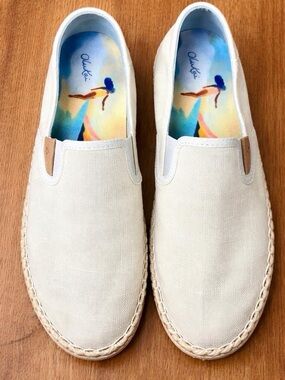 Olukai Shoes Women US 8.5 Kaula Pa'a Kapa Linen Espadrilles Slip On Coastal
